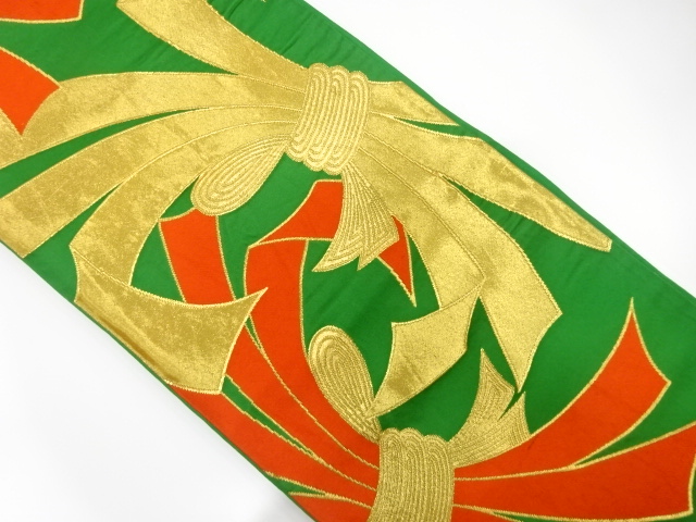 JAPANESE KIMONO / ANTIQUE FUKURO OBI / WOVEN NOSHI